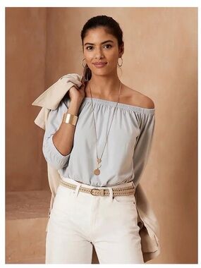 NWT | Light Blue Off-Shoulder Top | Sz M by